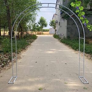 7.2/7.5ft heavy duty garden arbor trellis metal arch weatherproof rose archway for wedding outdoor decoration pergola arbour 3.9/4.6/5.9/6.5/7.9/9.2/9.8ft wide (color : green, size : 70.5"x15.5"x86.