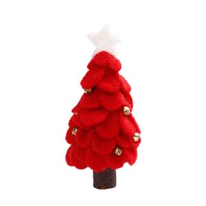 felts christmas tree desktop christmas tree with bells red faux christmas tree small desktop decoration and ornament