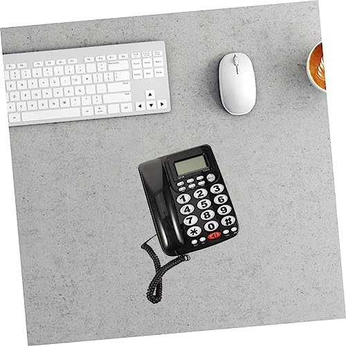 Business Phones Home Landline Home Phones Business Phone Desk Telephone Desk Phones Tabletop Phone Crafts Black Battery Free PVC Desk Phone Business Phone