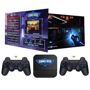 ampown i3s retro game console built in 20,000+ games, dual 2.4g wireless controllers, video game consoles for 4k tv hdmi output with 20+ emulators with 64g