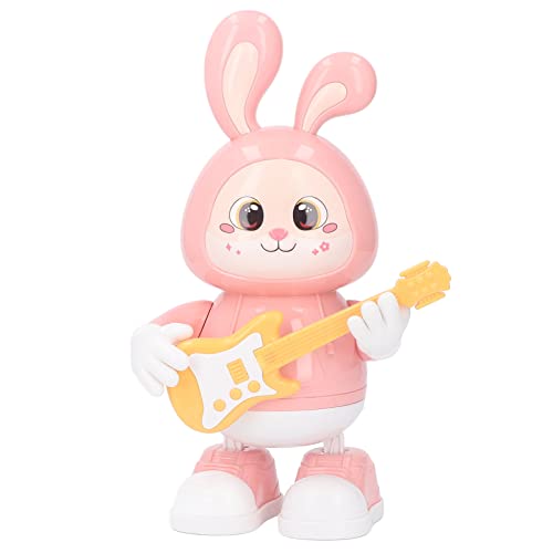 Alomejor Dancing Bunny Robot, Electric Sound Develop Skills Dancing Bunny Model Exquisite Kids Robot for Home Decoration (Pink)