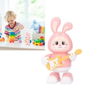 Alomejor Dancing Bunny Robot, Electric Sound Develop Skills Dancing Bunny Model Exquisite Kids Robot for Home Decoration (Pink)