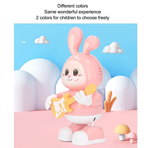 Alomejor Dancing Bunny Robot, Electric Sound Develop Skills Dancing Bunny Model Exquisite Kids Robot for Home Decoration (Pink)