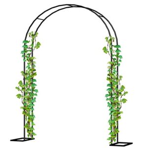garden arbors lightweight metal wedding arch trellis rose arch pergola frame for indoor outdoor garden entrances decoration arch stand support archway garden,self assembly (color : black, size : 55"