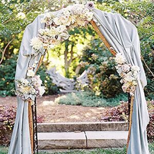 Extra Tall 7.2/7.5ft Garden Arch Trellis Support Archway Rose Flower Arch Frame Roses Arbours Arch Weather-Proof Support for Climbing Plants,Assemble Freely (Color : Black, Size : 47" X 15.5" X 86.5