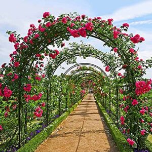 Extra Tall 7.2/7.5ft Garden Arch Trellis Support Archway Rose Flower Arch Frame Roses Arbours Arch Weather-Proof Support for Climbing Plants,Assemble Freely (Color : Black, Size : 47" X 15.5" X 86.5