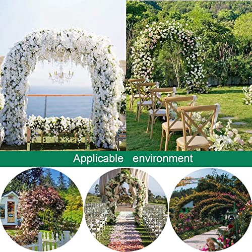 Garden Arch Arbor Metal Heavy Duty Strong Arch Arbour Trellis Archway 3.9/4.6/5.9/6.5/7.9/9.2/9.8/11.5ft Wide Pergola Arbor for Roses Support Party Decorations (Color : Green, Size : 70.5" X 15.5" X