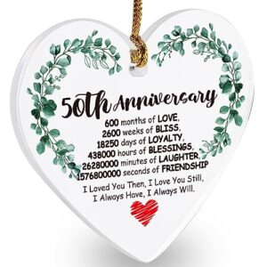 50th Birthday Gifts for Friends Women Men 50th Anniversary Ornaments Gifts for Women Friends Co-Worker 50th Birthday Decorations Gifts for Men, Women, Mom, Dad, Friends, Coworkers,HYYX20