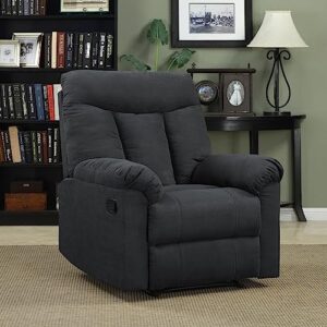 wall hugger gray microfiber recliners grey solid traditional transitional