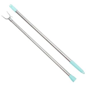buguuyo stainless steel telescopic rod retractable clothesline clothing racks for home metal coat hanger clothes hook reach stick telescoping clothesline pole clothes drying supplies elder