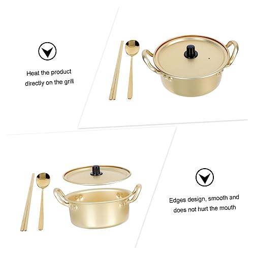 Cabilock 1 Set Korean Ramen Pot Mini Microwave Outdoor Cooking Stove Wine Set Kitchen Supplies Butter Melting Pot Non Stick Stock Pot Portable Cooking Pot Non Stick Pot Instant Noodle Pot