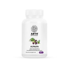 Arth Botanicals Alfalfa Capsules – Supports Metabolic Health and Promotes Healthy Heart Function – 60 Vegan Capsules for Maximum Absorption & Potency -100% Plant-Based