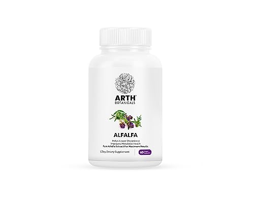 Arth Botanicals Alfalfa Capsules – Supports Metabolic Health and Promotes Healthy Heart Function – 60 Vegan Capsules for Maximum Absorption & Potency -100% Plant-Based