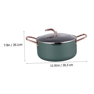 Angoily 1 Set Non Stick Food Supplement Pan Korean Pots for Cooking Food Pans with Lids Cooking Noodles Pot Shabu Shabu Pot Steel Stock Pot Non-stick Stockpot Food Cooking Pot