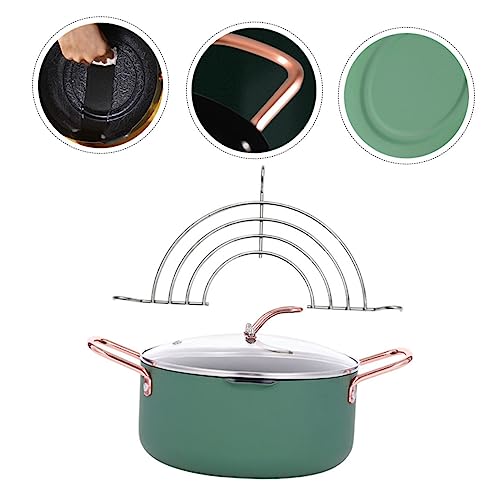 Angoily 1 Set Non Stick Food Supplement Pan Korean Pots for Cooking Food Pans with Lids Cooking Noodles Pot Shabu Shabu Pot Steel Stock Pot Non-stick Stockpot Food Cooking Pot