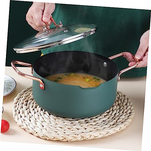 Angoily 1 Set Non Stick Food Supplement Pan Korean Pots for Cooking Food Pans with Lids Cooking Noodles Pot Shabu Shabu Pot Steel Stock Pot Non-stick Stockpot Food Cooking Pot