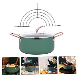 Angoily 1 Set Non Stick Food Supplement Pan Korean Pots for Cooking Food Pans with Lids Cooking Noodles Pot Shabu Shabu Pot Steel Stock Pot Non-stick Stockpot Food Cooking Pot