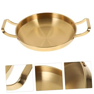 STOBAZA Korean Pot Stainless Cookware Stainless Steel Soup Pot Discada Disc Cooker Sauce Pan Ramyun Cooker Gold Ramen Pot Stainless Steel Dry Pot Stainless Steel Pan Cooking Pan Cute