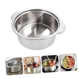 Healeved 1pc Stainless Steel Skewer Pot Rice Cooker Stainless Steel Korean Pots for Cooking Noodle Cooker Korean Shabu Shabu Stainless Steel Sauce Pan with Lid Shabu Hot Pot Non-stick Pot