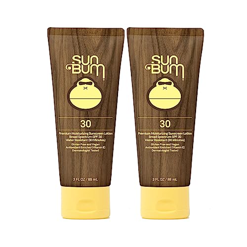 Sun Bum Original SPF 30 Sunscreen Lotion | Vegan and Hawaii 104 Reef Act Compliant (Octinoxate & Oxybenzone Free) Broad Spectrum Moisturizing UVA/UVB Sunscreen with Vitamin E | 3 oz (Pack of 2)