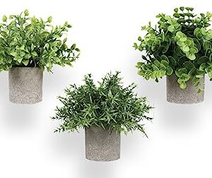 Set of 3 Artificial Plants for Home and Office Decor, Perfect for Kitchen, Living Room, and Bedroom Accents, Low Maintenance Greenery, Vibrant & Realistic Faux Houseplants, Lush and Lifelike Décor.