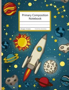 primary composition notebook: k-2 draw and write journal with dotted midline and picture space