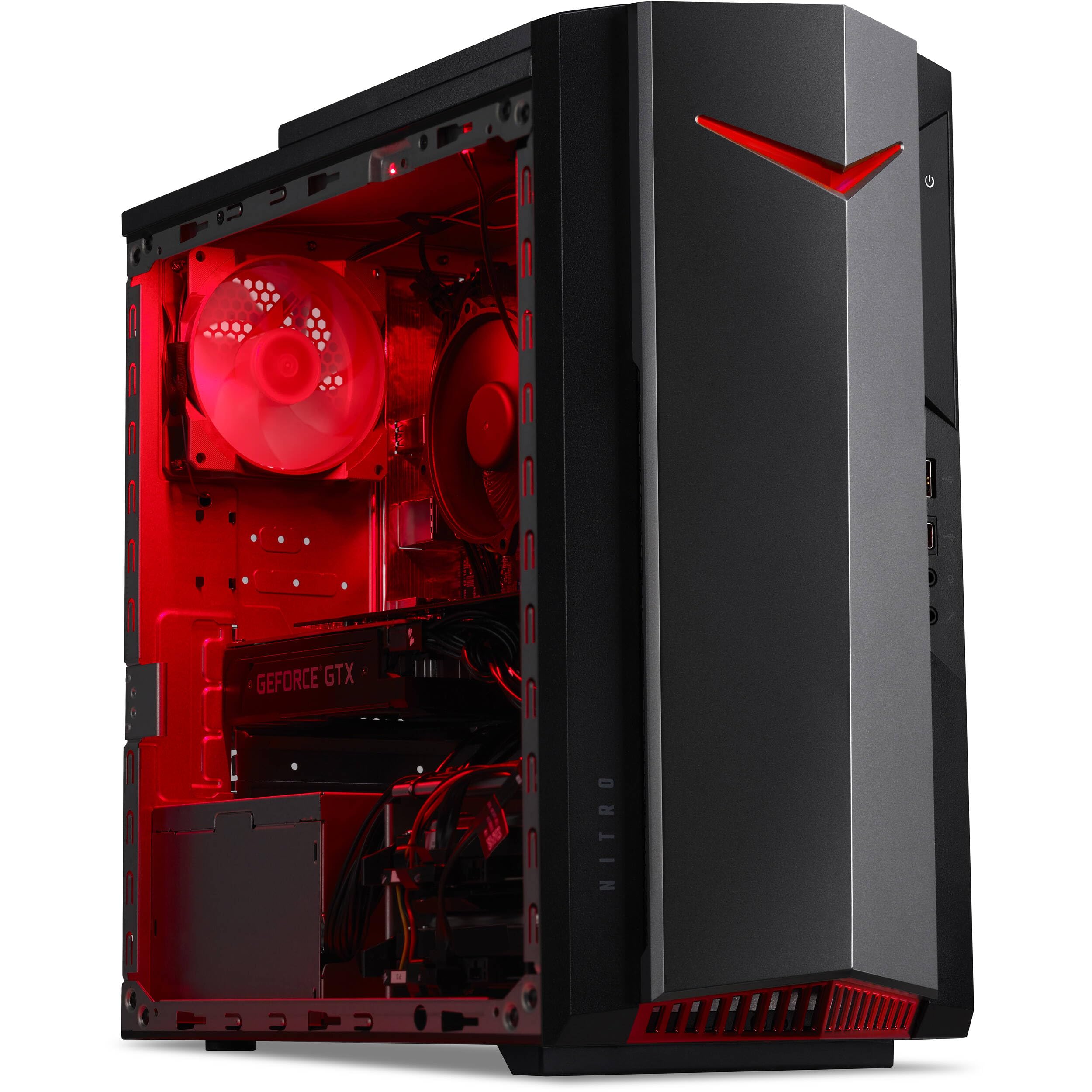 Acer Nitro 50 Gaming Desktop Computer 12th Gen Intel 6-Core i5-12400F Processor (>i7-10700F) 64GB DDR4 2TB + 512GB SSD Nvidia GeForce GTX 1650 4GB Graphic USB-C DVI Win11 Black + HDMI Cable