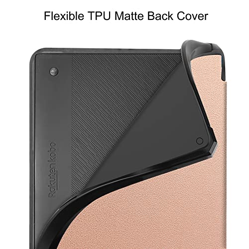 Gylint Kobo Elipsa 2E (2023 Release) Origami Case, The Thinnest and Lightest Leather Smart Cover Case for 10.3" Kobo Elipsa 2E eReader with Auto Wake Sleep Feature Rose Gold