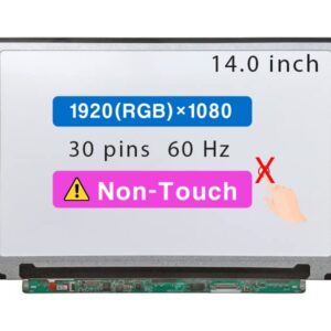 14.0" Screen Replacement for Lenovo Thinkpad P14S (2ND Gen) Model 20VY LCD Display Panel 30 pins 60 Hz (FHD 1920 * 1080 Non-Touch)