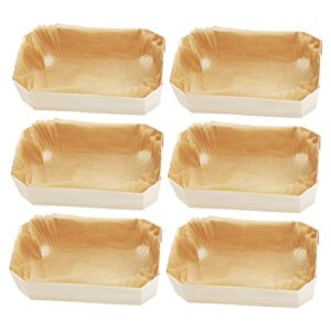 anneome 6pcs toast box french bread pan tool tray disposable loaf pans toast trays nonstick tray for french bread kitchen bread plates baking pan bread pans non-stick toast plates wooden