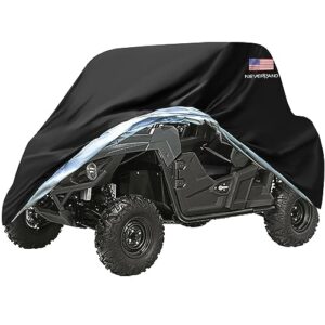 neverland utv covers, side by side cover waterproof 300d heavy duty outdoor utv cover with american flag compatible with honda pioneer polaris ranger protection 114.17"x 59.06"x 74.80"(290x150x190 cm)