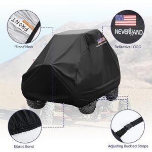 NEVERLAND UTV Covers, Side by Side Cover Waterproof 300D Heavy Duty Outdoor Utv Cover with American Flag Compatible with Honda Pioneer Polaris Ranger Protection 114.17"x 59.06"x 74.80"(290x150x190 cm)