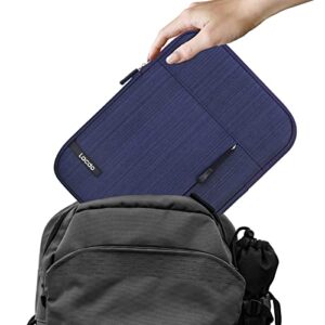 Lacdo Tablet Sleeve Case for 12.9 inch New iPad Pro (6th/5th/4th/3rd Gen) 2022-2018 with Magic Keyboard and Smart Keyboard Folio, 13 inch Surface Pro 9/8/X Protective Bag with Accessory Pocket, Blue