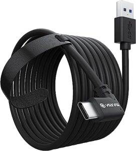 yrxvw link cable 16ft for oculus quest 3/2/pro, charging cord compatible with pc game, high speed data transfer cable, usb 3.2 a to c charger wire for vr oculus meta quest headsets
