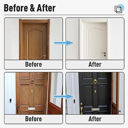 DWIL Door Paint For Front Door - Water Based Metallic Paint, Metal Door Paint, Interior & Exterior, for Metal and Wood Surface in Front door, Garage Door, Window, Desk, Chair, 32oz, White