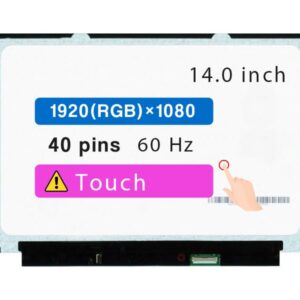 14.0" Screen Replacement for Lenovo Thinkpad L14 (1ST GEN) Model 20U6 LCD Display Panel 40 pins 60 Hz (FHD 1920 * 1080 Touch)