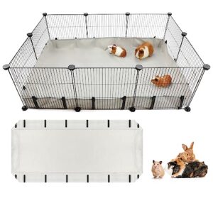 lonepetu waterproof guinea pig cage tarp bottom for c & c grids habitat, 42"*27" washable guinea pig cage liner base for rabbits hamsters hedgehogs ferrets small pets (no cage)