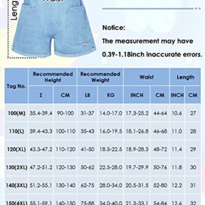 Baby Girl Summer Denim Shorts Wide Leg Cute Cooling Jeans Hot Pants Kids Casual Elastic Waistband Skirt Shorts 5-6 Years