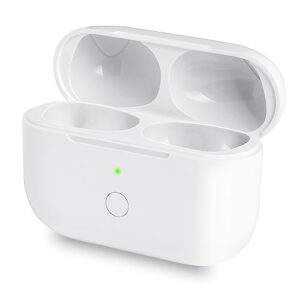 airpod pro charging case - wireless charging case replacement for airpods pro - charger case with sync button and built-in 660ma battery, no airpod pro - white