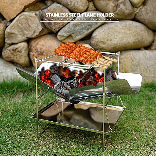 DCOT Ultralight Outdoor Portable Wood Stove Burner Multifunctional Folding Barbecue Charcoal Stove