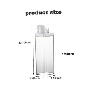 1900Ml Laundry Detergent Dispenser, Washing Powder Storage Detergent Container with Measuring Cup Moisture-Proof Reusable Empty for Scent Booster Beads/Small Solid Grain/Liquids