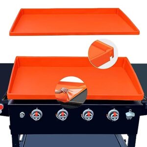 jacooxi silicone griddle mat 36 inch for blackstone grill, upgraded blackstone griddle full wrap mat, outdoor griddle cover accessories, orange