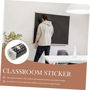 Ciieeo 1 Roll Border Stickers Removable Stickers White Labels Stickers Dot Stickers Boarders Classroom Border Straight Classroom Borders for Bulletin Board Classroom Decorations Wave