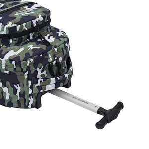 Travelers Club Rolling Backpack with Shoulder Straps, Camo, 18-Inch