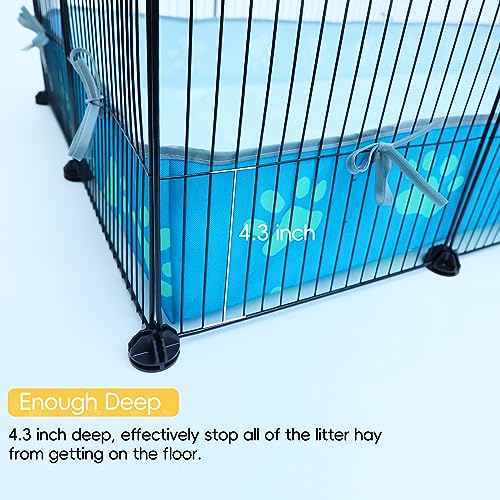 Guinea Pig Cage Liner Waterproof Oxford Bottom Pet Bedding for Rabbit Chinchilla Hedgehog Ferret Small Animals Cage C&C Playpen Accessories, 48x24 inch Blue