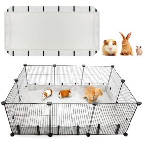 fhtonge 36x24 guinea pig cage bottom tarp for c&c cage panel, waterproof guinea pig cage liner base washable small animal cage bedding for hamster chinchilla hedgehog ferret rabbit habitat(no cage)