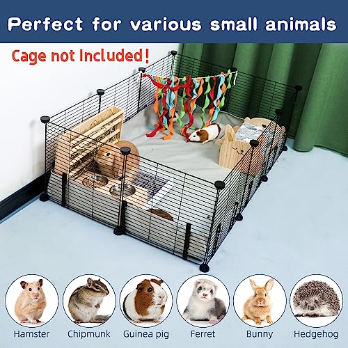 FHTONGE 36x24 Guinea Pig Cage Bottom Tarp for C&C Cage Panel, Waterproof Guinea Pig Cage Liner Base Washable Small Animal Cage Bedding for Hamster Chinchilla Hedgehog Ferret Rabbit Habitat(No Cage)