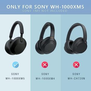 Silicone Case for Sony WH-1000XM5, Sony xm5 Wireless Headphones Protective case Cover,Black