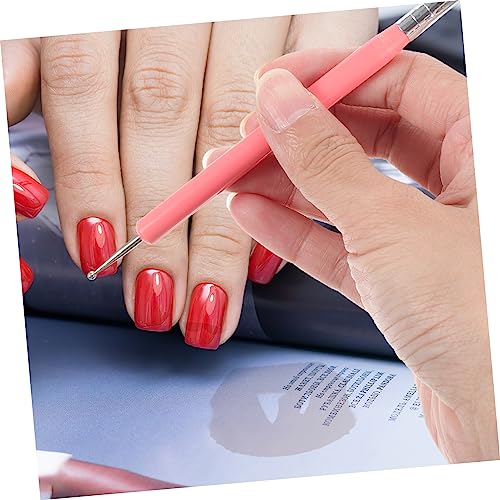 FRCOLOR 5pcs Silicone Dot Needle Pen Nail Tools Brochas Para Uñas Acrilicas Nails Kit Set Nail Art Dotting Pen Set Dot Paint Manicure Kit Nail Drawing Pen Nail Liner Brush Nail Art Brush