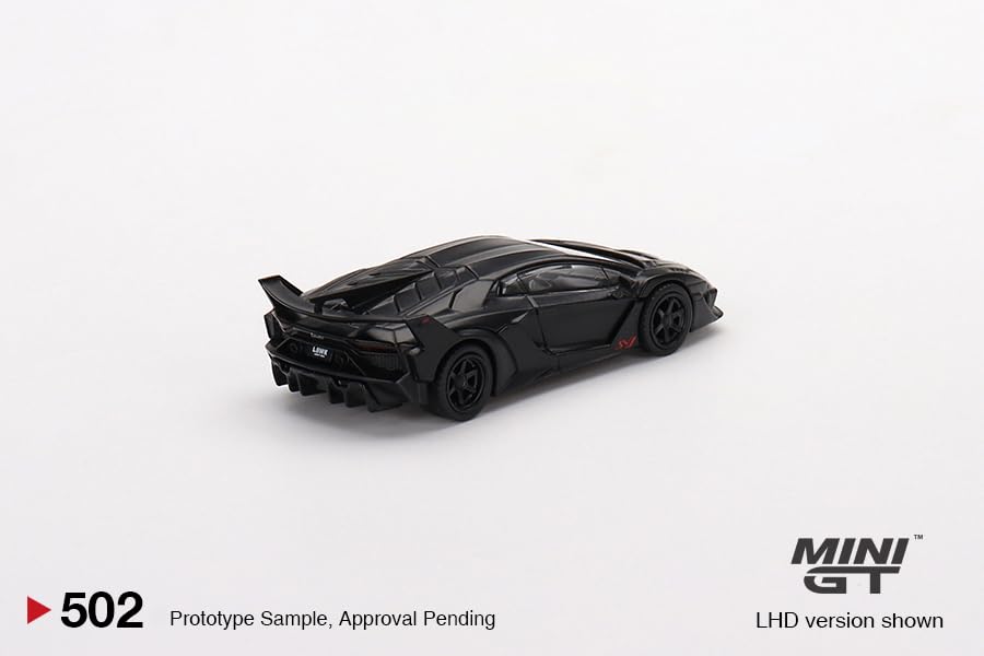 True Scale Miniatures Model Car Compatible with LB-Silhouette Works Lamborghini Aventador GT EVO (Matte Black) Limited Edition 1/64 Diecast Model Car MGT00502